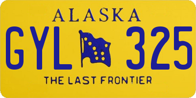 AK license plate GYL325