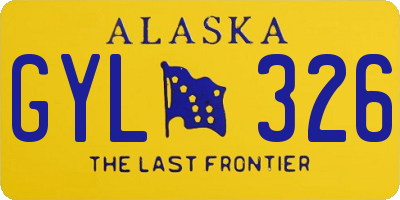 AK license plate GYL326