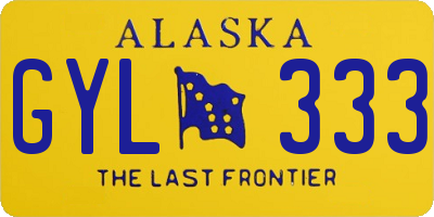 AK license plate GYL333