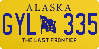 AK license plate GYL335