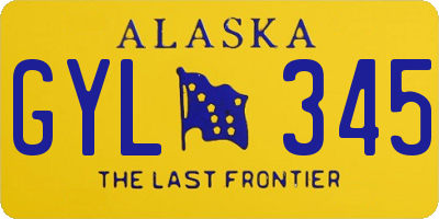 AK license plate GYL345