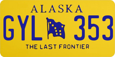 AK license plate GYL353