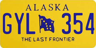 AK license plate GYL354