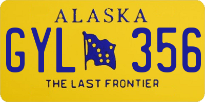 AK license plate GYL356