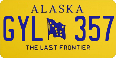 AK license plate GYL357