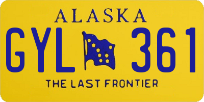 AK license plate GYL361