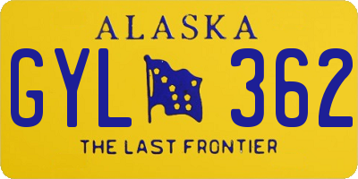 AK license plate GYL362