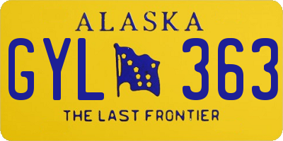 AK license plate GYL363