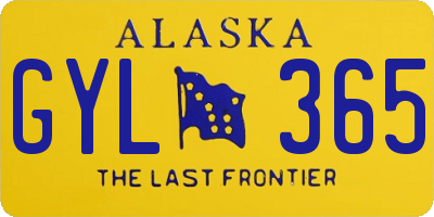 AK license plate GYL365