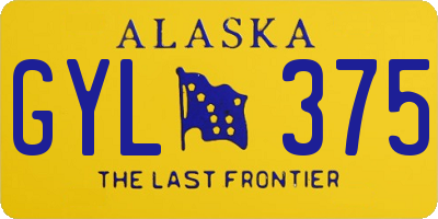 AK license plate GYL375