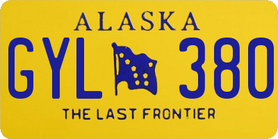 AK license plate GYL380