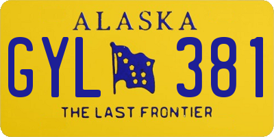 AK license plate GYL381