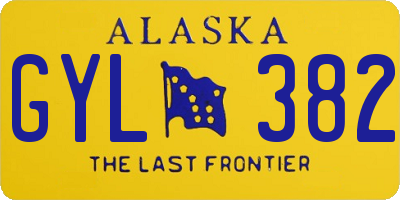 AK license plate GYL382