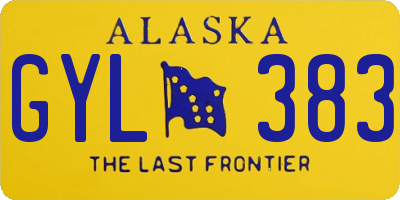 AK license plate GYL383