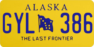 AK license plate GYL386