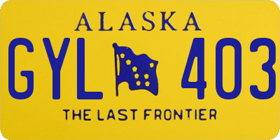 AK license plate GYL403