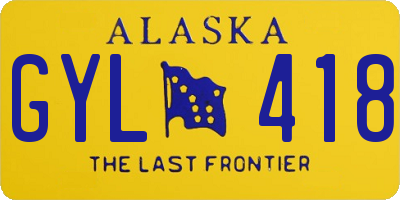 AK license plate GYL418