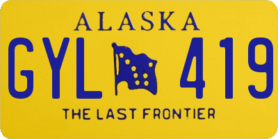 AK license plate GYL419