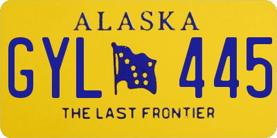 AK license plate GYL445