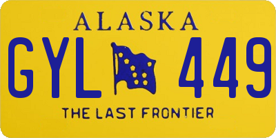 AK license plate GYL449