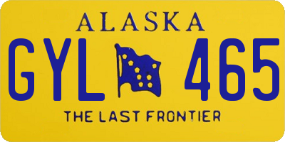 AK license plate GYL465
