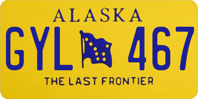 AK license plate GYL467