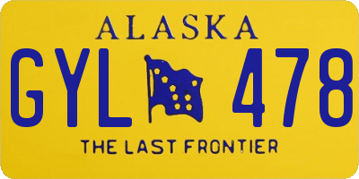 AK license plate GYL478