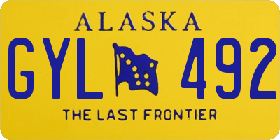 AK license plate GYL492