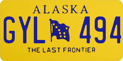 AK license plate GYL494