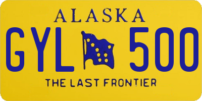 AK license plate GYL500