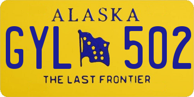 AK license plate GYL502