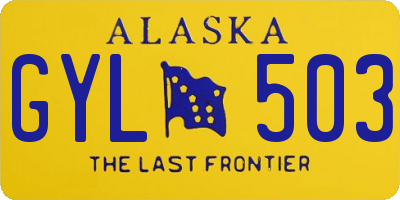 AK license plate GYL503