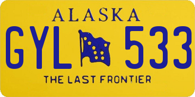 AK license plate GYL533