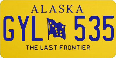 AK license plate GYL535