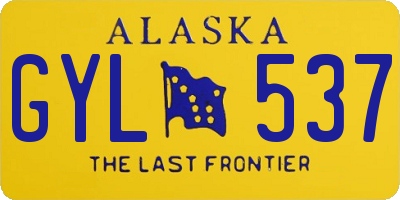 AK license plate GYL537