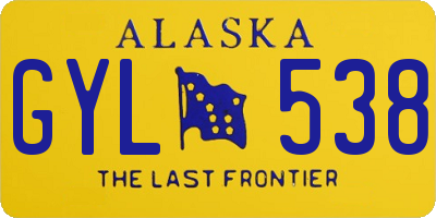 AK license plate GYL538