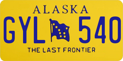 AK license plate GYL540