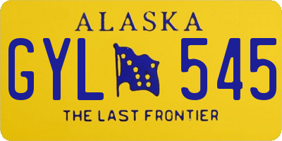 AK license plate GYL545