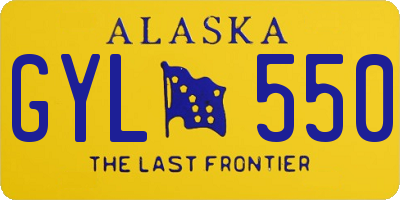 AK license plate GYL550