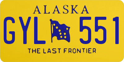 AK license plate GYL551