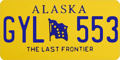 AK license plate GYL553