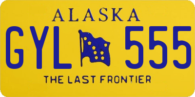 AK license plate GYL555