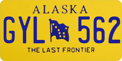 AK license plate GYL562