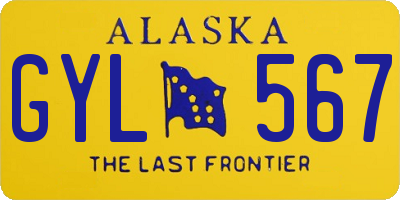 AK license plate GYL567