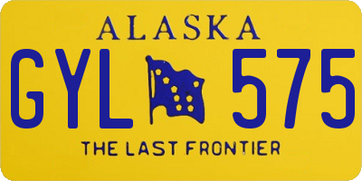 AK license plate GYL575