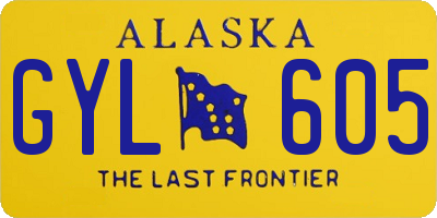 AK license plate GYL605