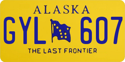 AK license plate GYL607