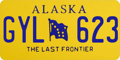 AK license plate GYL623