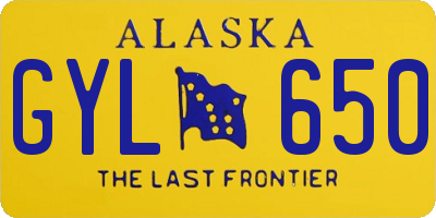 AK license plate GYL650