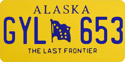 AK license plate GYL653